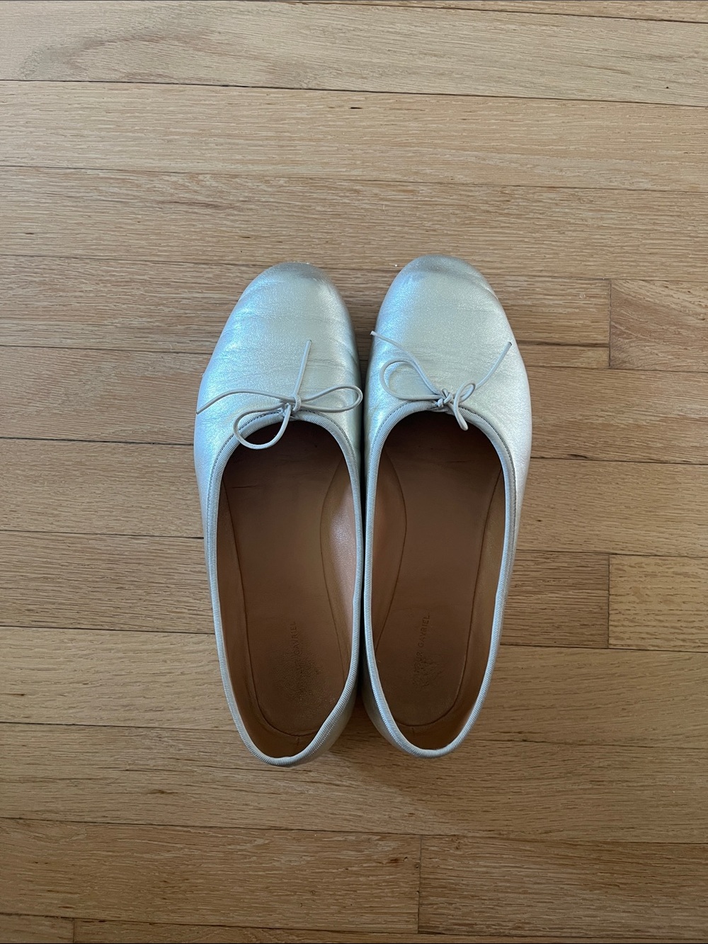 Mansur Gavriel Silver Dream Ballet Flats 38